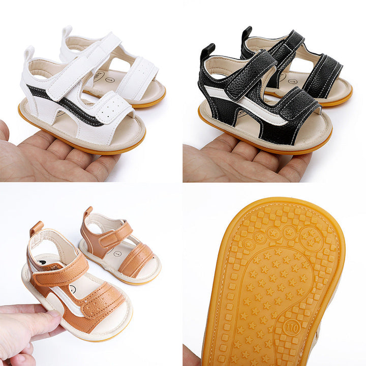 Baby Summer Sandals, Adjustable Grippy Textured Sole