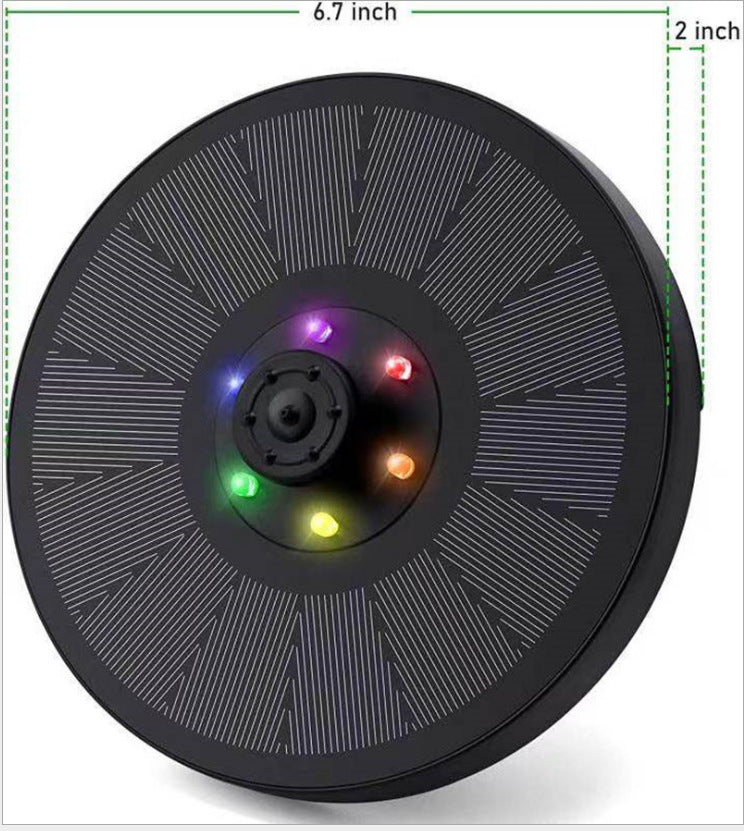 Solar Fountain with Colorful LED Lights for Your Garden