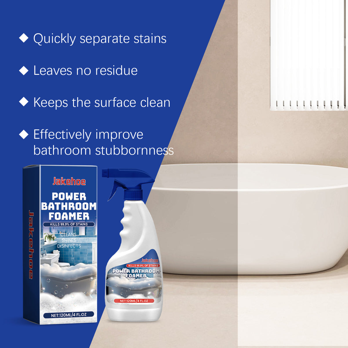 Bathroom Foam Cleaner Spray for Tough Stains & Dirt