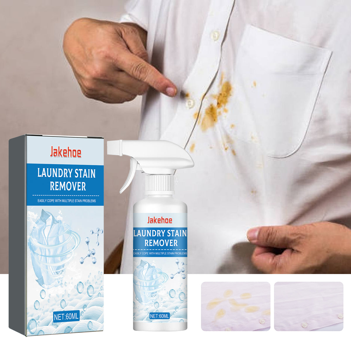 Laundry Stain Remover Spray for Stubborn Grease Marks