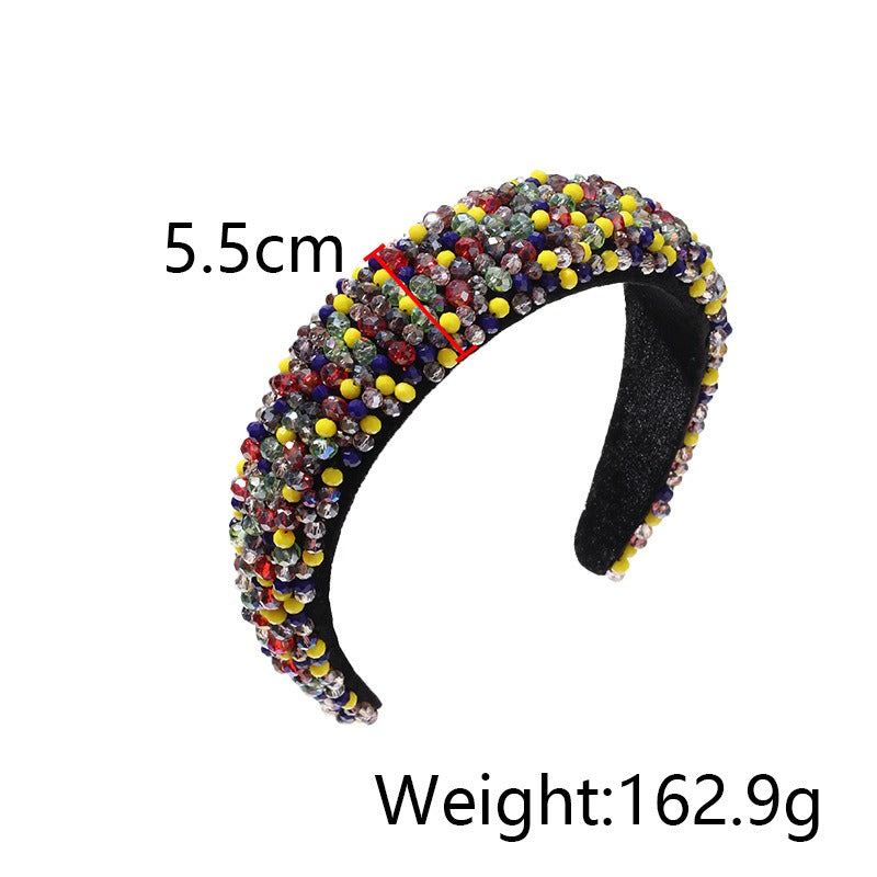 Beaded Crystal Headband for Glamorous Occasion Style