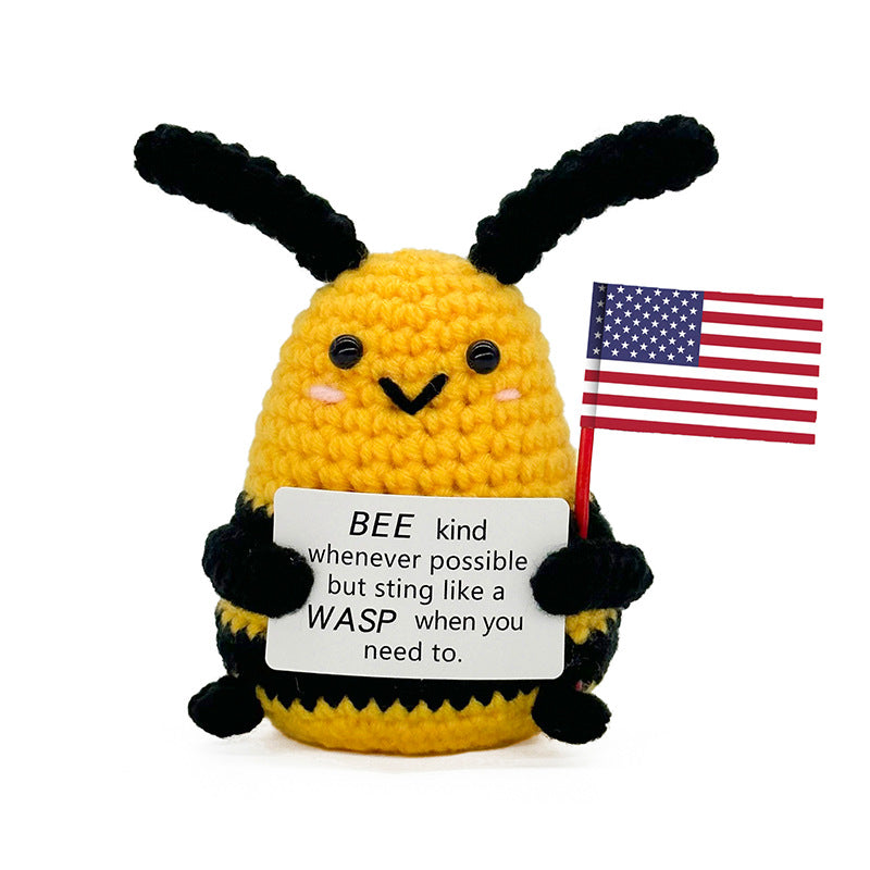 Handmade Knitted Gift Doll With Heartfelt Message