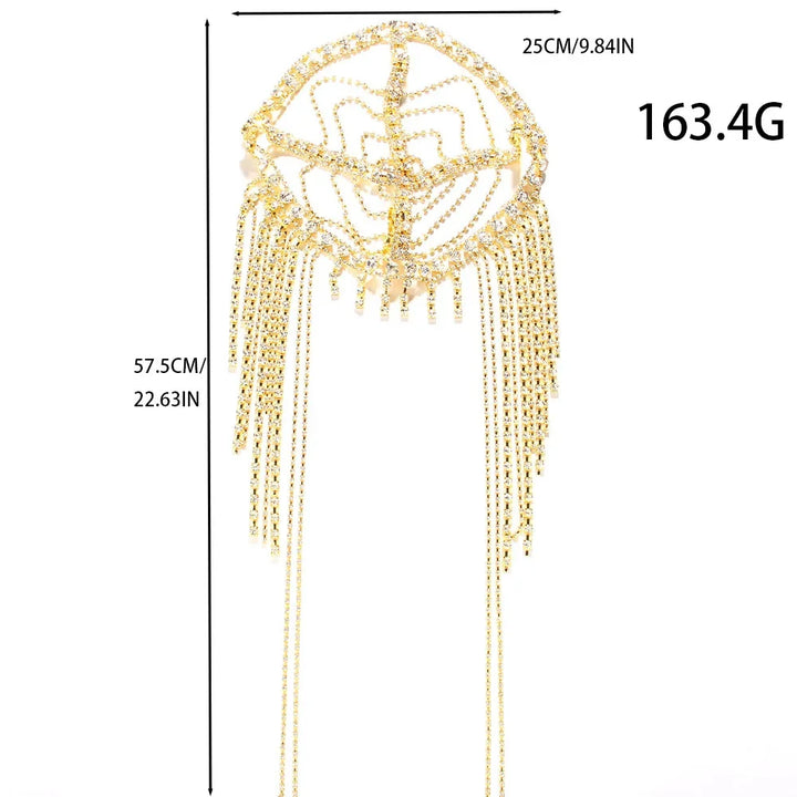 Tassel Hair Chain Bridal Headpiece for Dramatic Style