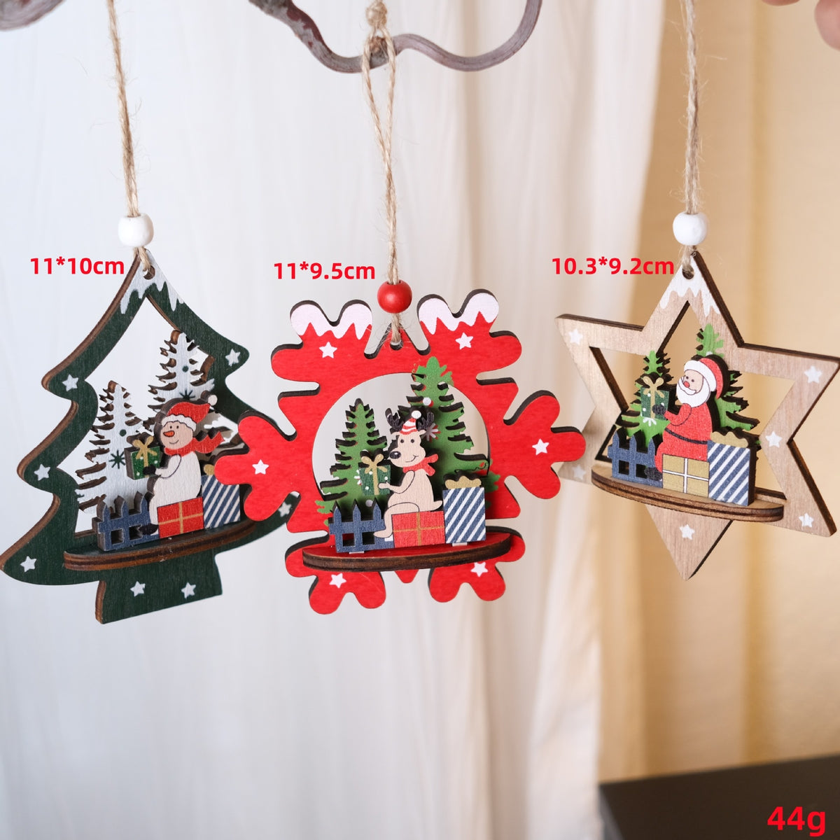 Wooden Christmas Ornaments for Rustic Holiday Charm