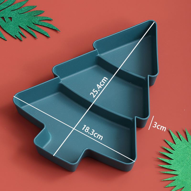Christmas Tree Snack Plate for Organized Holiday Serving