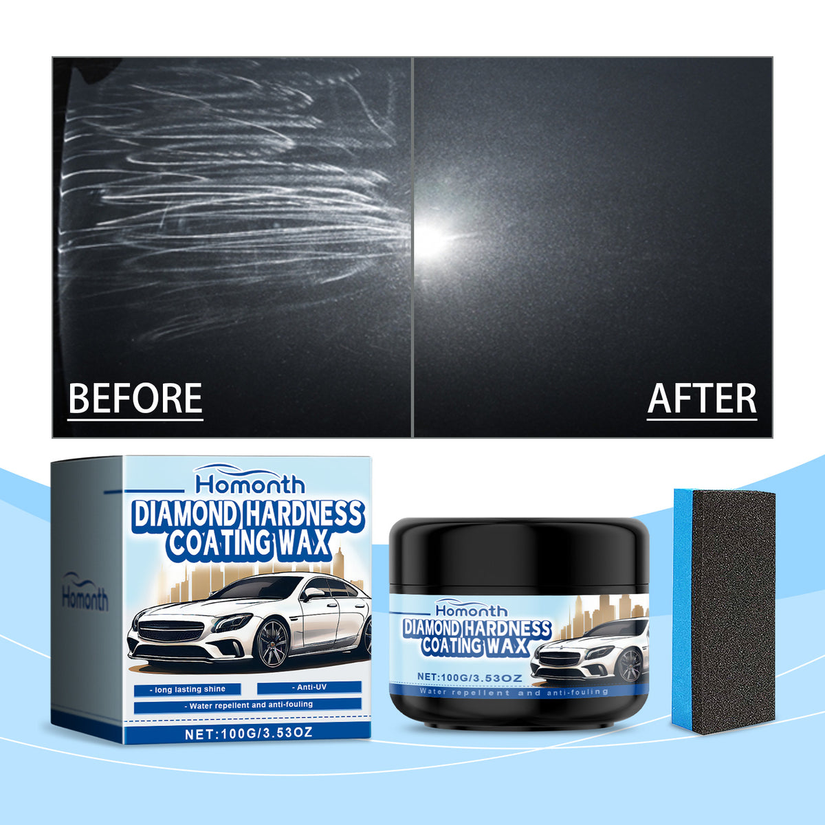 Car Polishing Wax for Lasting Shine & Paint Protection