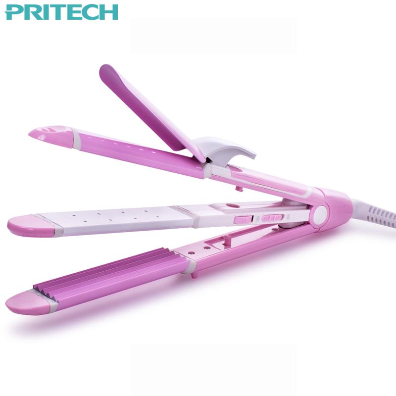 3-In-1 Hair Styler for Straight, Curl & Crimp Looks