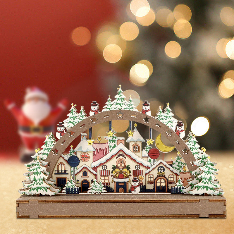 Christmas Wooden Village Decor For Festive Displays