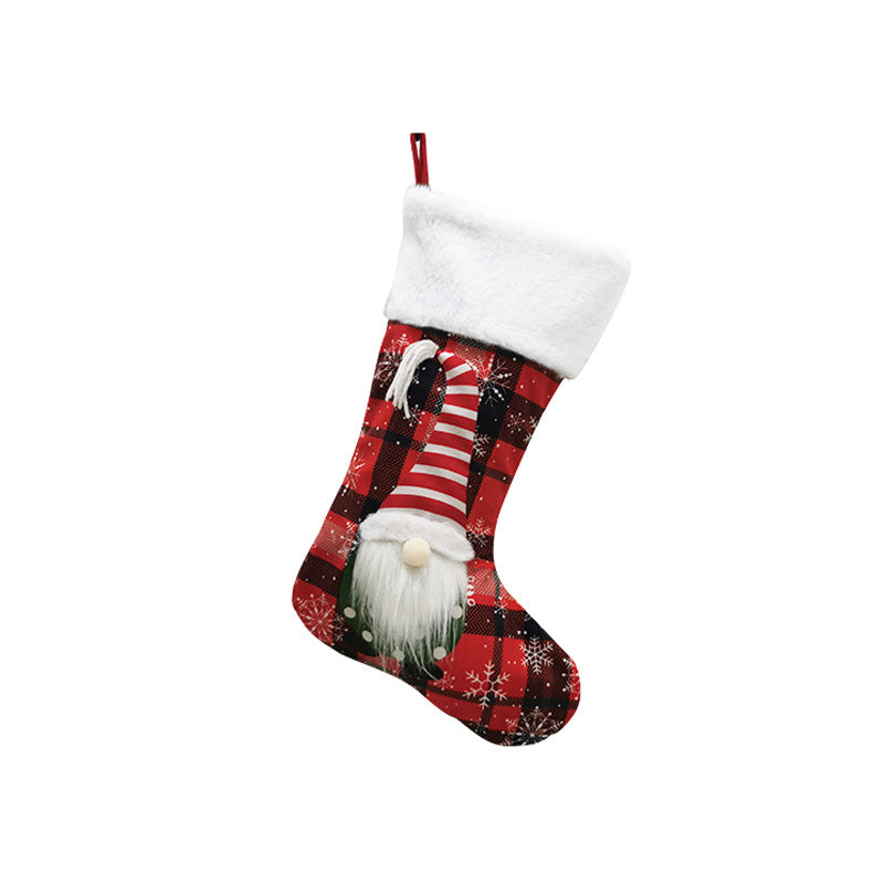 Christmas Stockings, Large Roomy 3D Gnome Mantel Decor