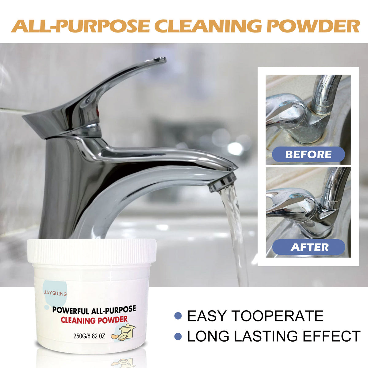 All-Purpose Kitchen Cleaning Powder for Grease & Rust