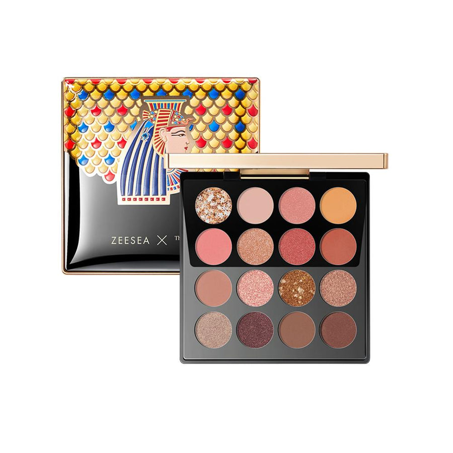 16-Color Warm Eyeshadow Palette for Matte & Glitter Looks