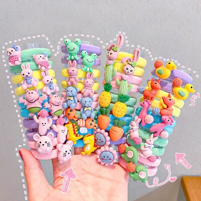 Rainbow Cartoon Hair Ties for Cheerful Everyday Styles