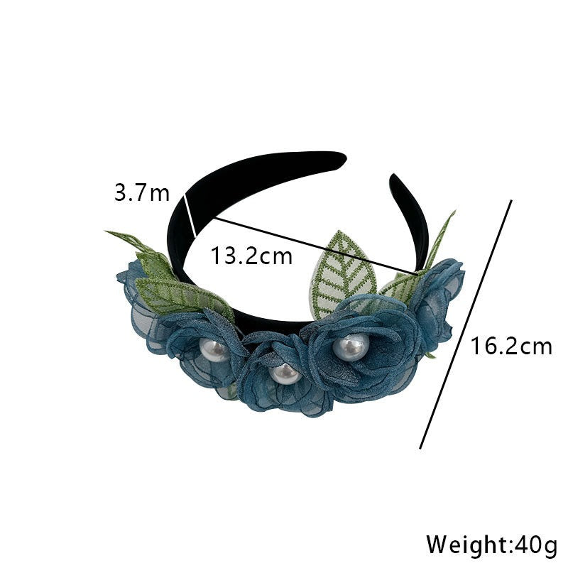 Floral Pearl Headband for Romantic Wedding Guest Style