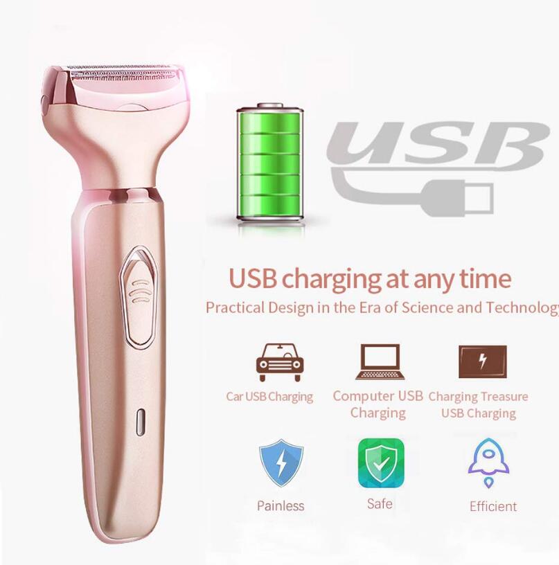 Electric Epilator Two-Head Smooth Hair Removal For Women