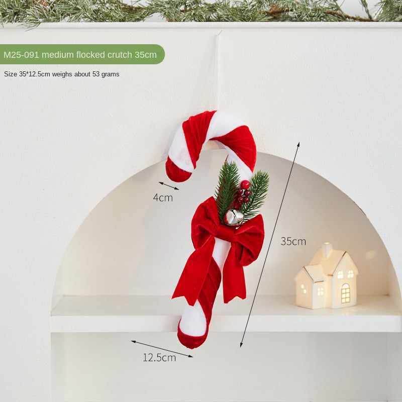 Styrofoam Candy Canes — Large Flocked Christmas Decor