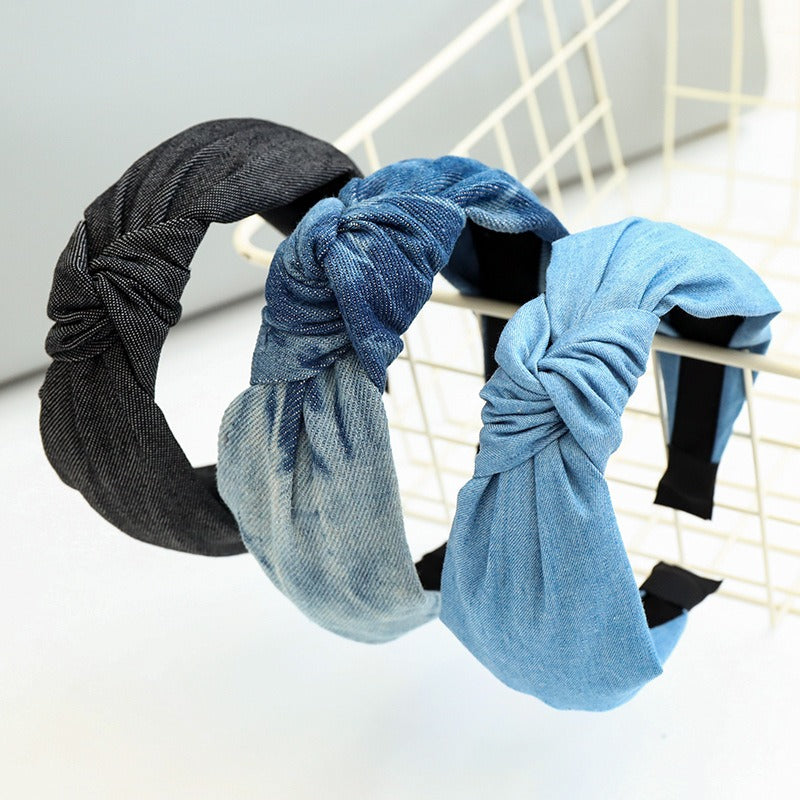 Denim Knot Headband for Effortless Everyday Styling
