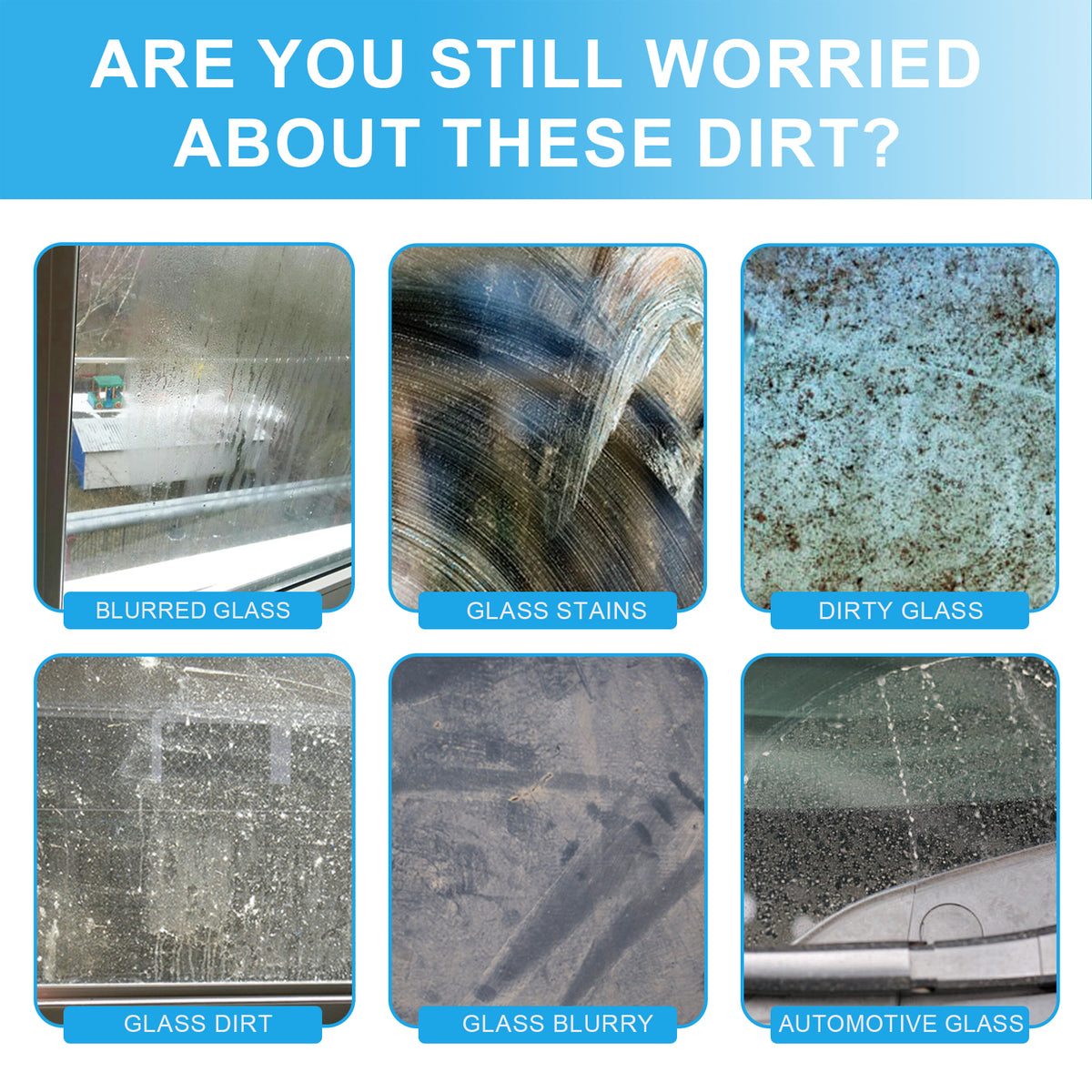 Glass Cleaning Tablets for Water Stains, Scale & Fog