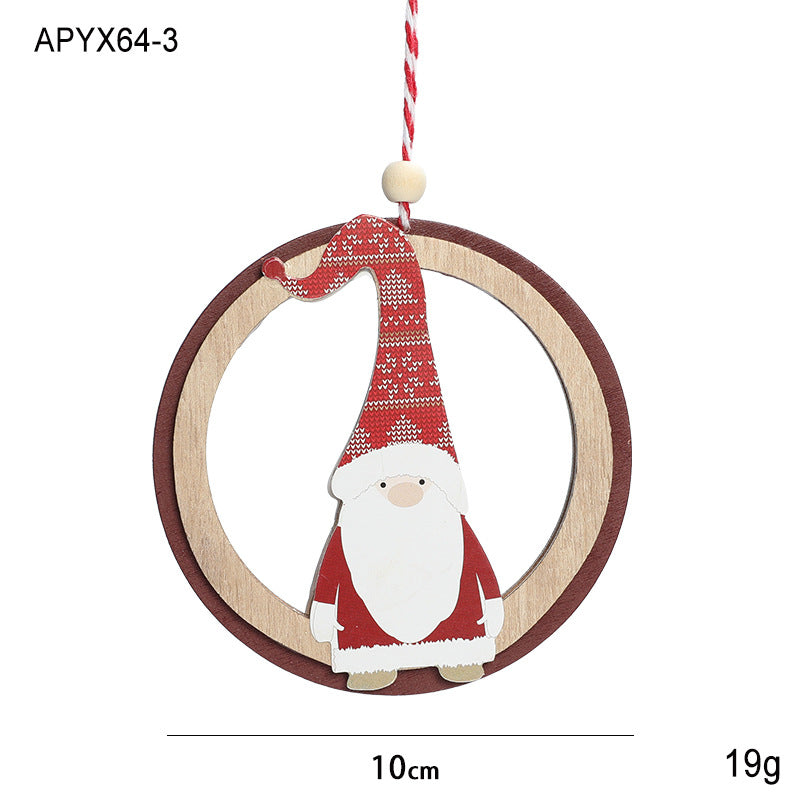 Wooden Christmas Ornaments Set for Rustic Holiday Cheer