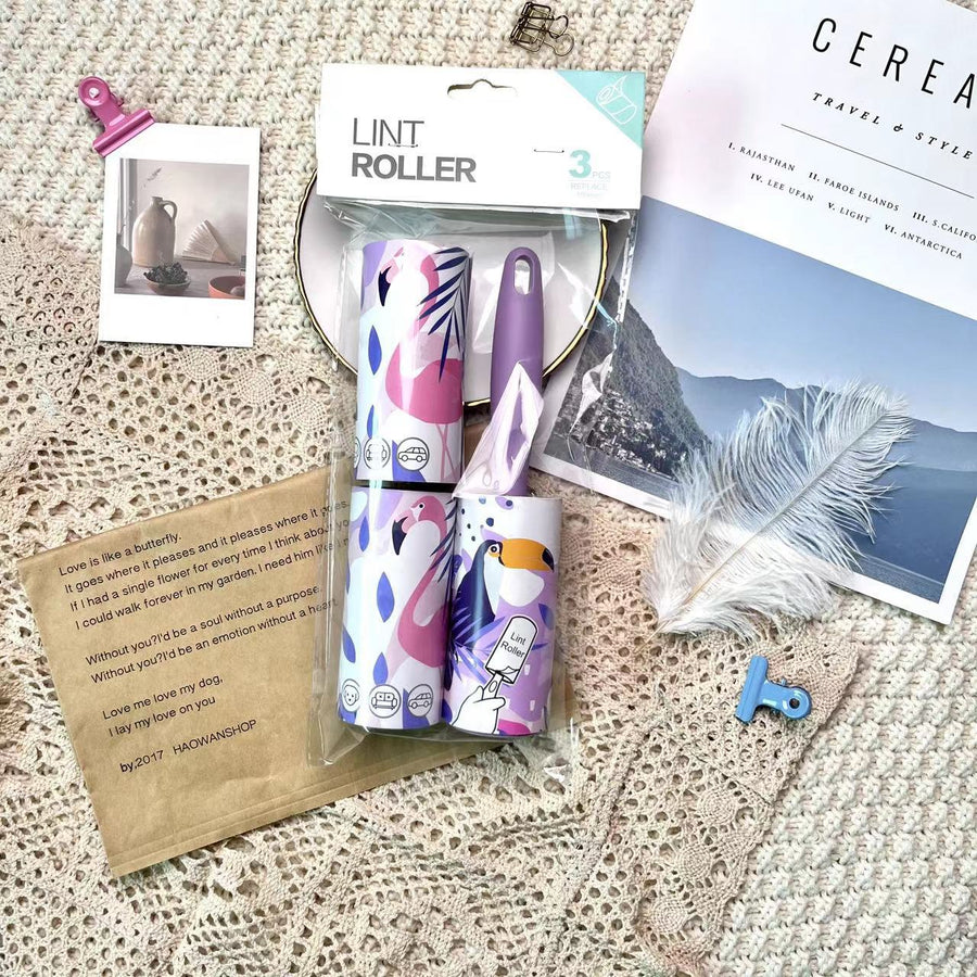 Cartoon Lint Roller — Cute Tearable Pet Hair Remover
