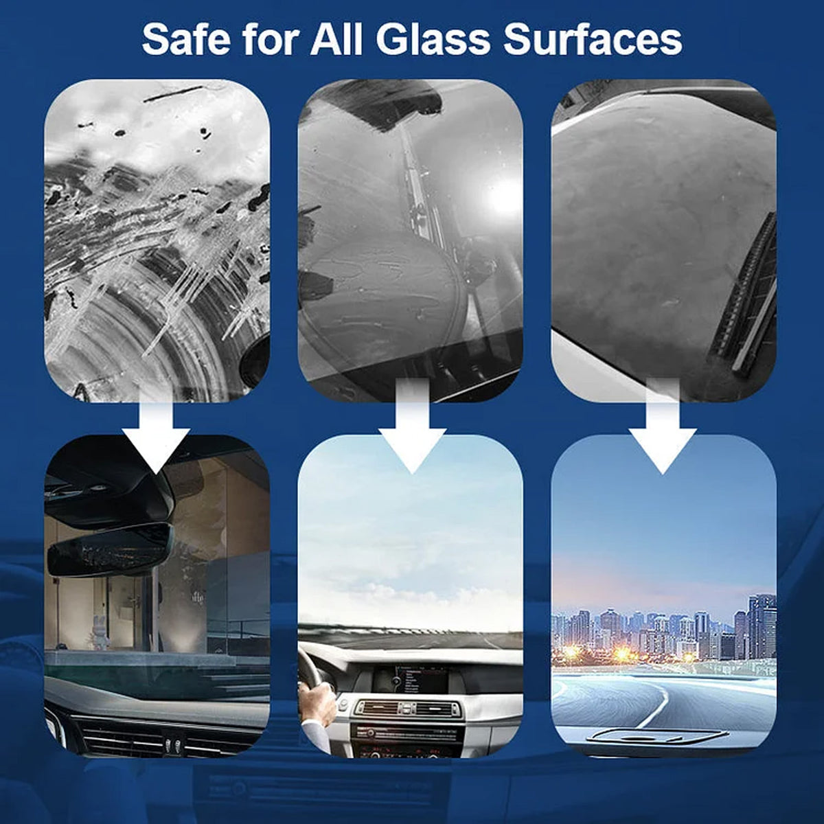 Windshield Oil Film Cleaner for Clearer Road Vision