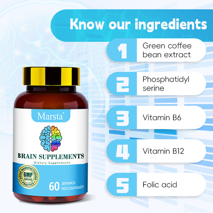 Brain Health Vitamin Capsules — Sharper Focus & Memory Support