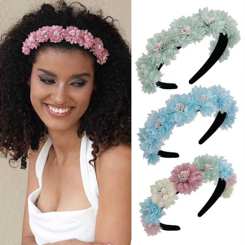 Floral Headband Hair Hoop for Romantic Statement Style