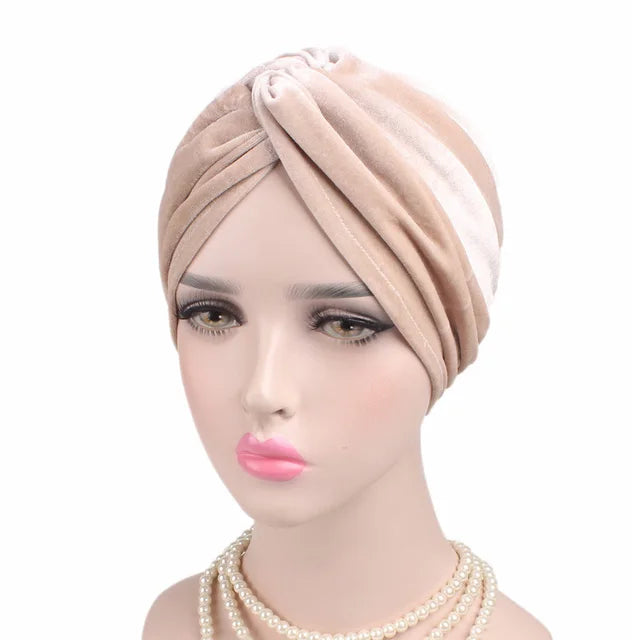 Velvet Turban Headband for Instant Elegant Coverage