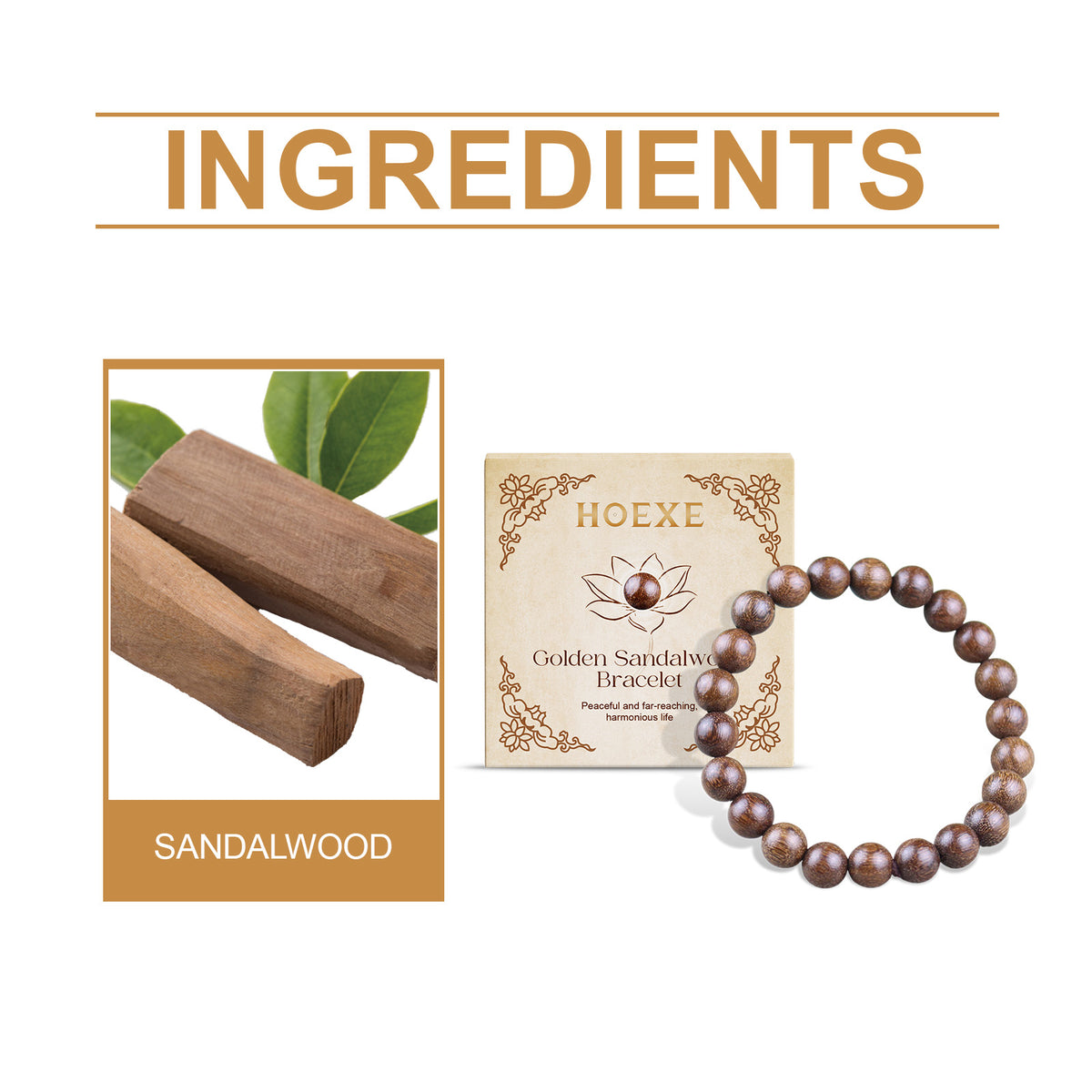 Sandalwood Bead Bracelet for Peaceful Everyday Style