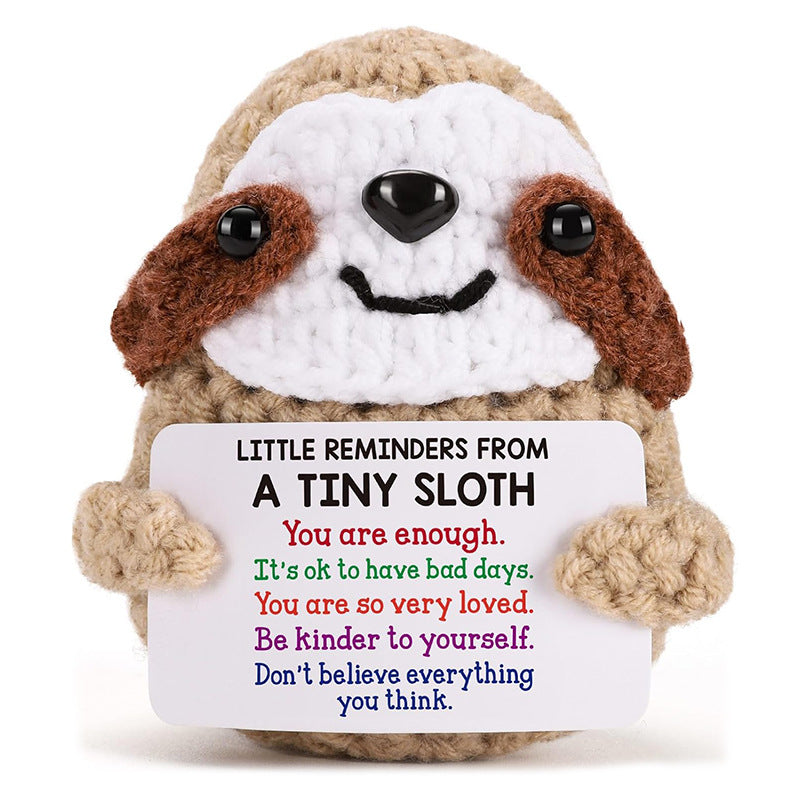 Handmade Knitted Gift Doll With Heartfelt Message