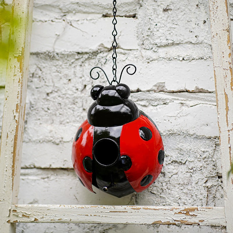 Metal Bumblebee Bird House Garden Decor for Winter