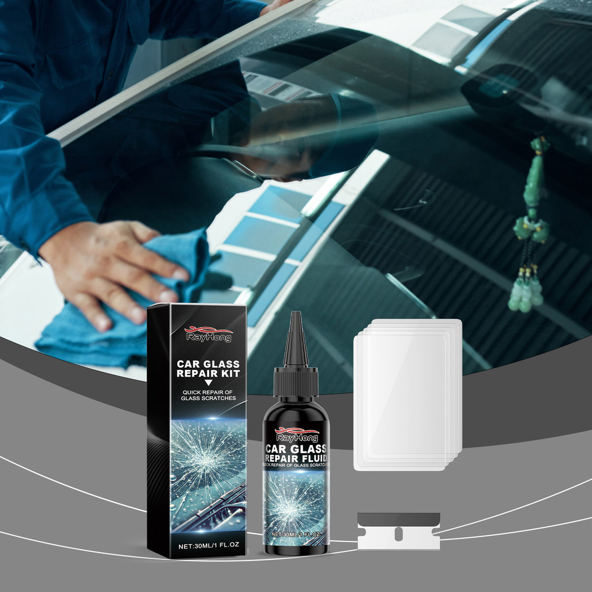 Windshield Crack Repair Kit for Clearer, Safer Driving