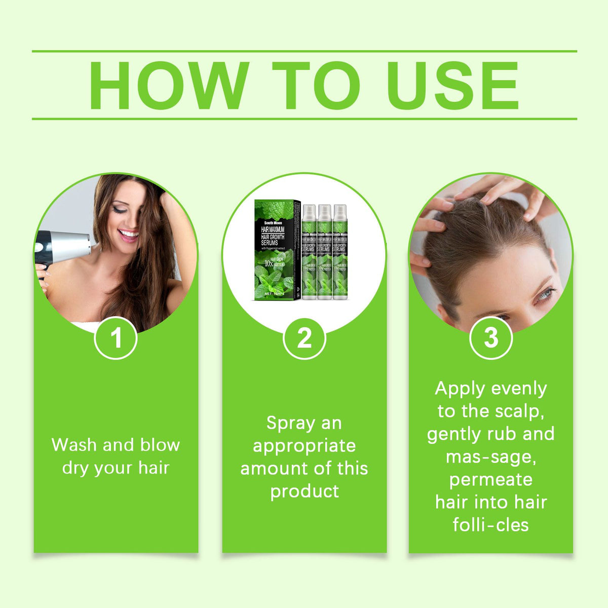 Peppermint Hair Growth Serum for Thinning Hair Care