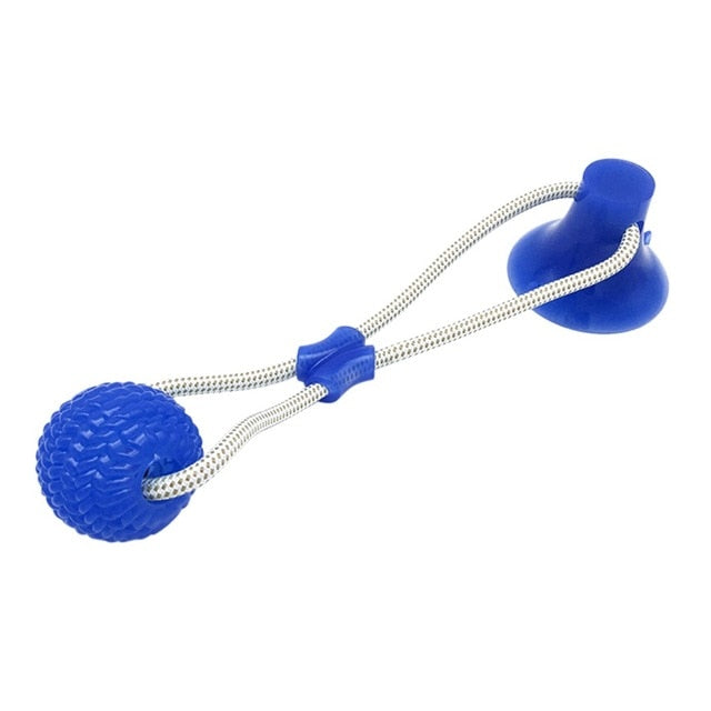 Interactive Dog Dental Chew Toy with Suction Cup Base