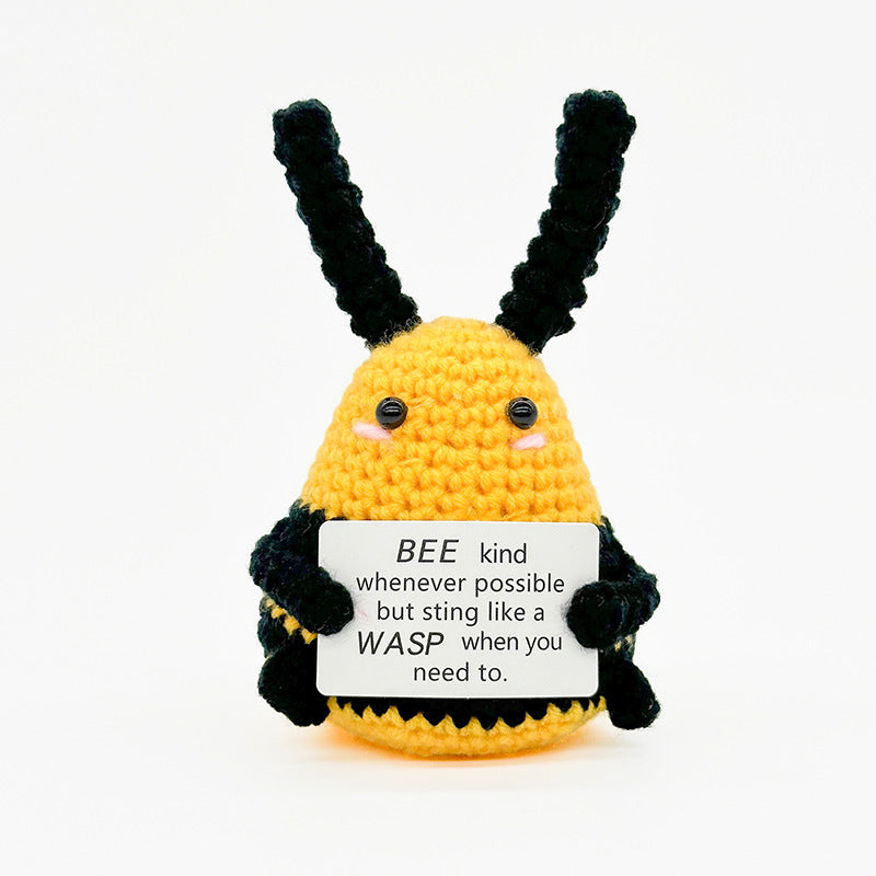 Handmade Knitted Gift Doll With Heartfelt Message