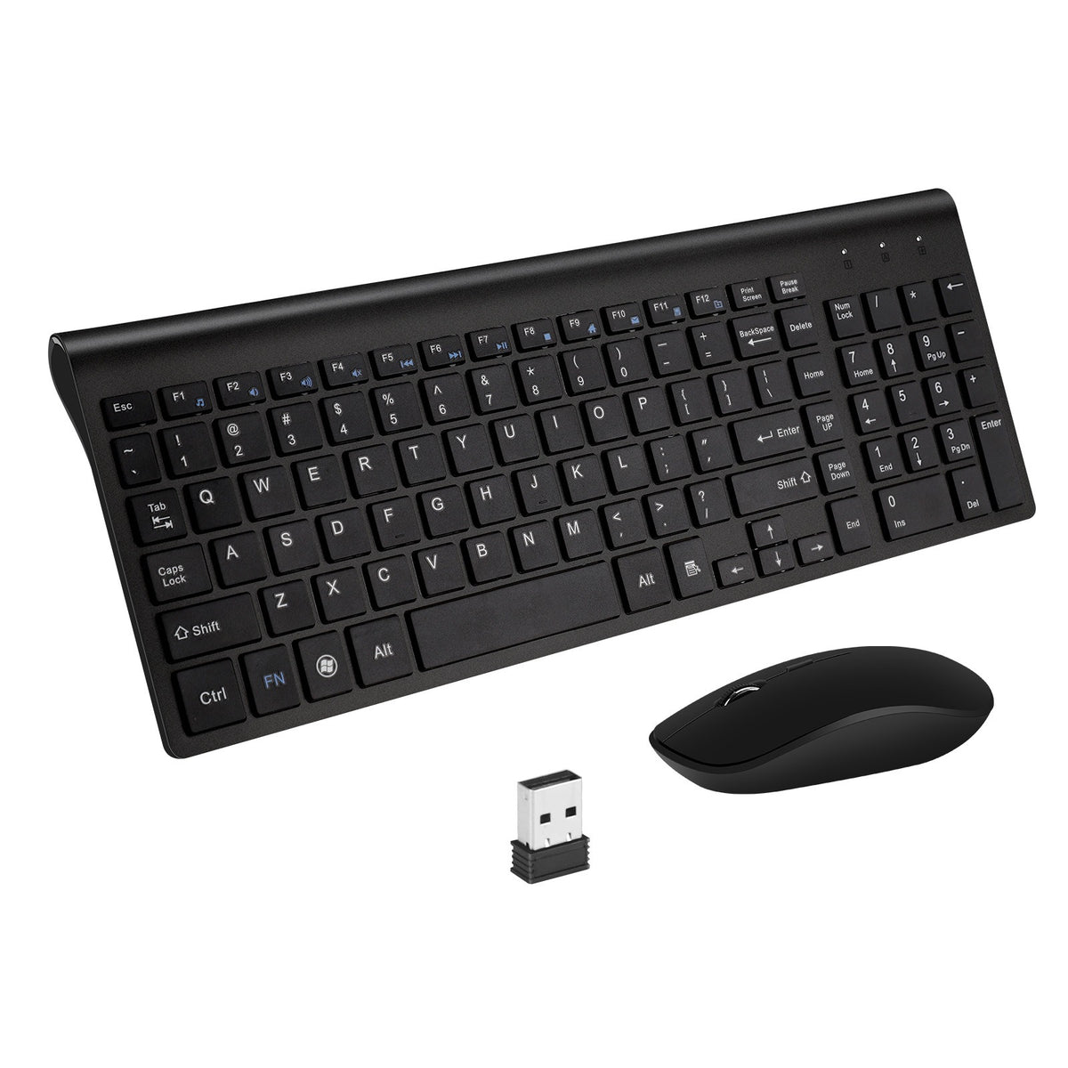 Wireless Keyboard and Mouse Combo with Numeric Keypad