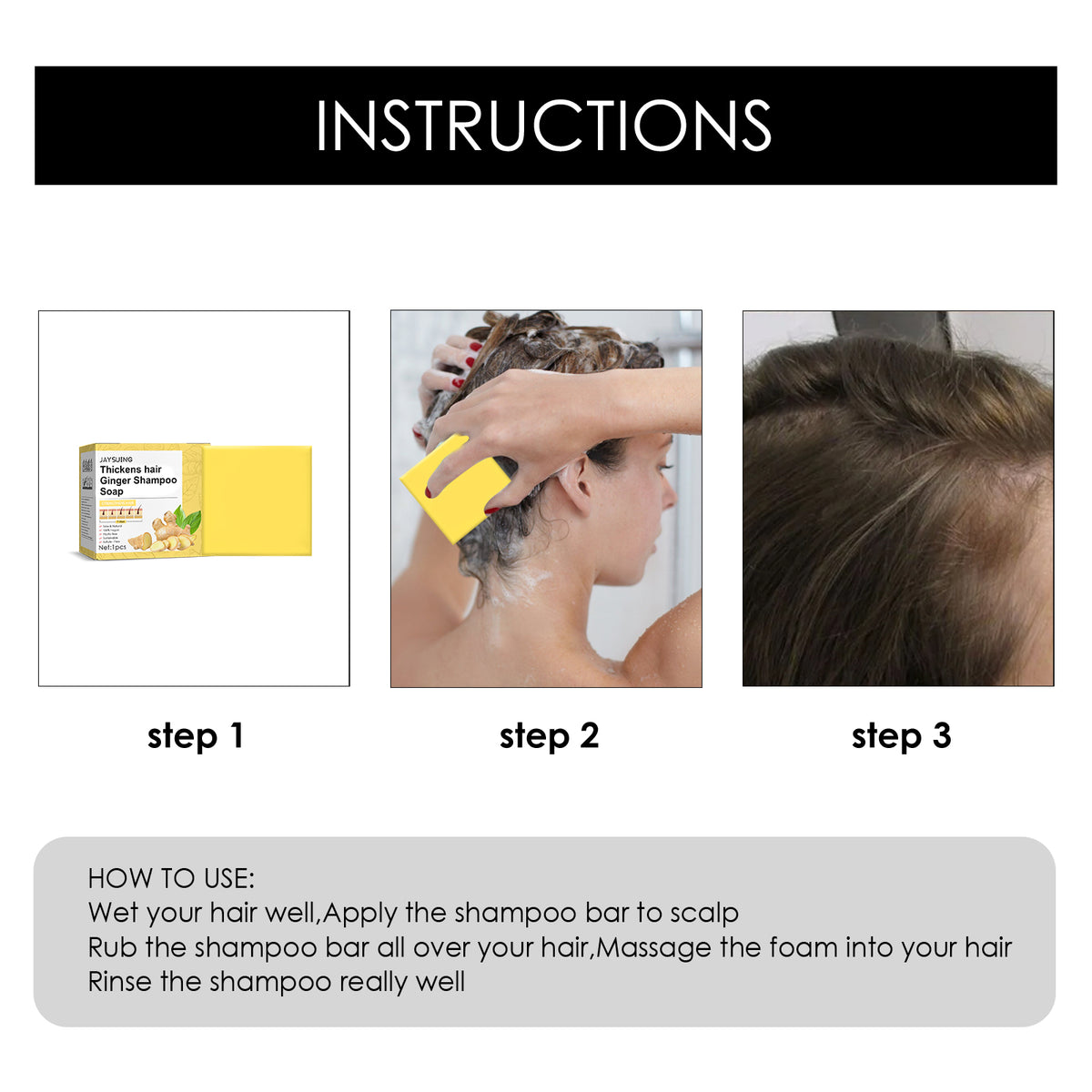 Ginger Shampoo Bar for Fuller-Looking, Stronger Hair