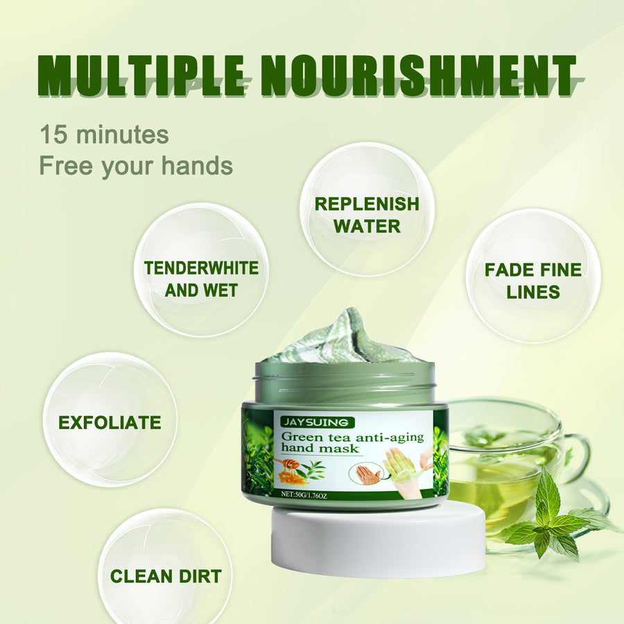 Green Tea Hand Mask for Smoother, Softer-Looking Hands