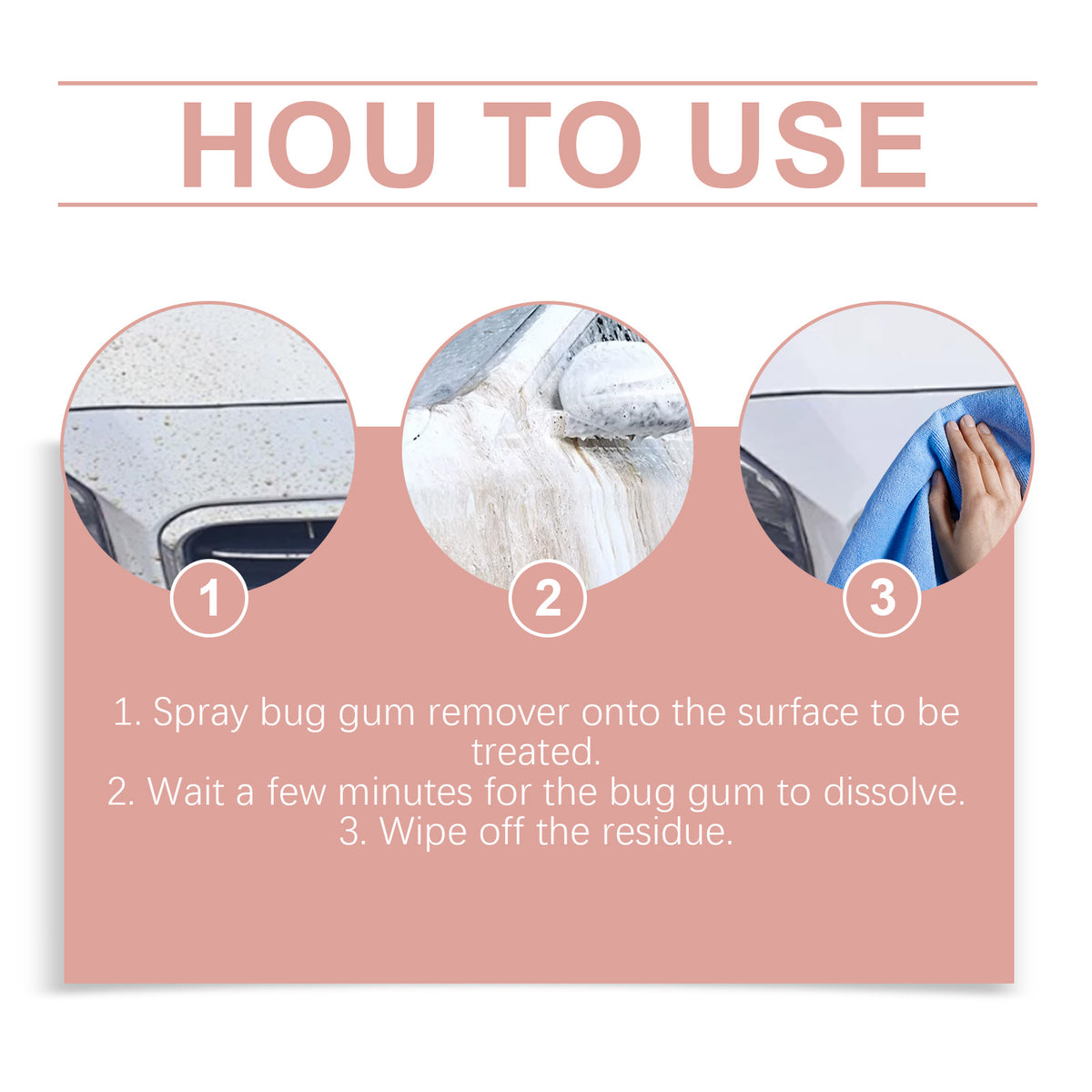 Car Tar Remover Spray for Fast Bug & Resin Cleanup