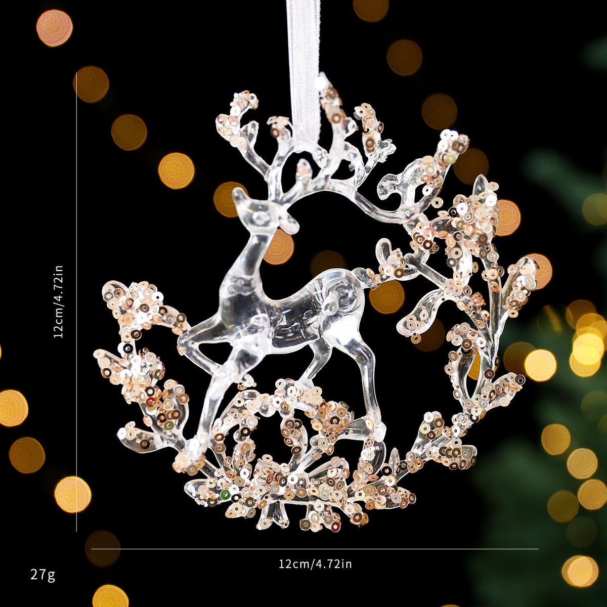 Sequin Acrylic Christmas Ornaments for Elegant Trees