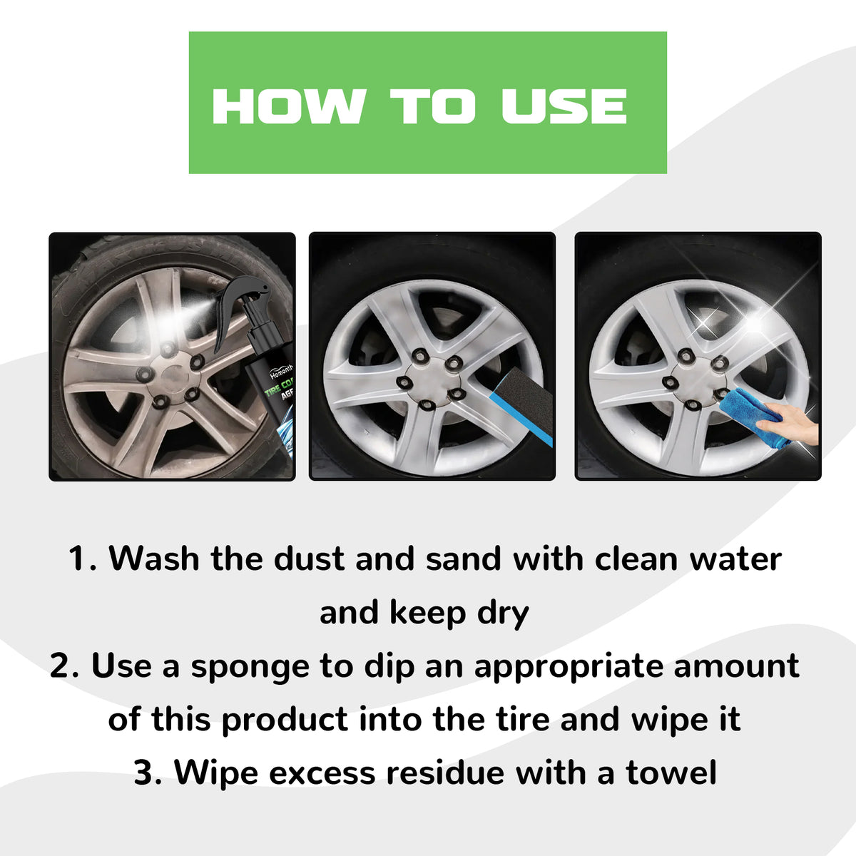 Tire Coating Agent for Darker, Cleaner-Looking Tires