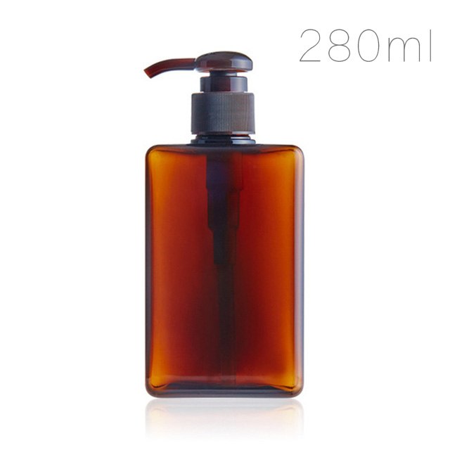 Refillable Square Lotion Pump Bottle for Bathroom Storage