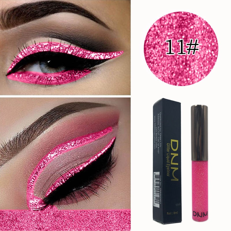Metallic Liquid Eyeliner for Sparkling 16-Color Looks