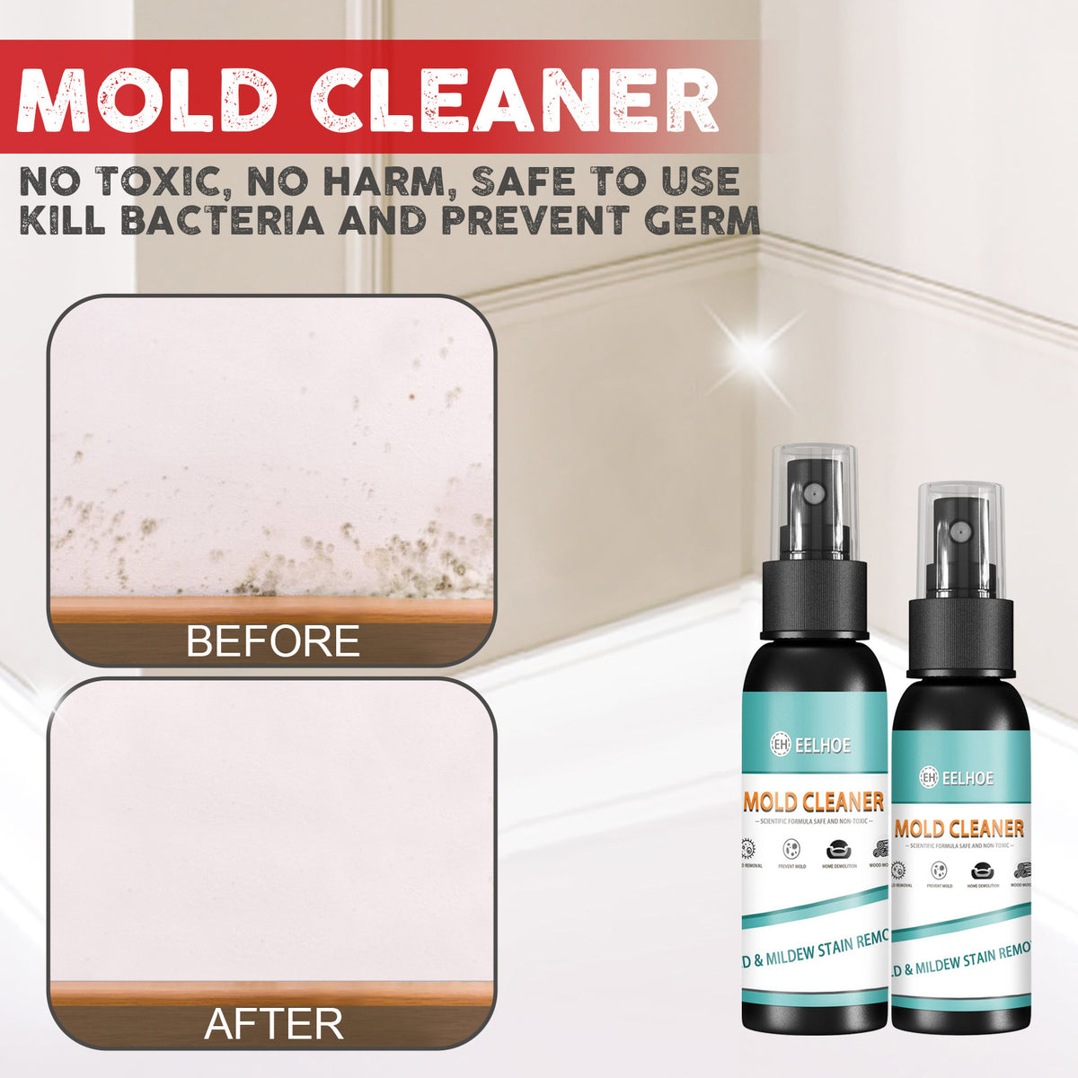 Mildew Remover Spray for Fast Effective Surface Cleanup