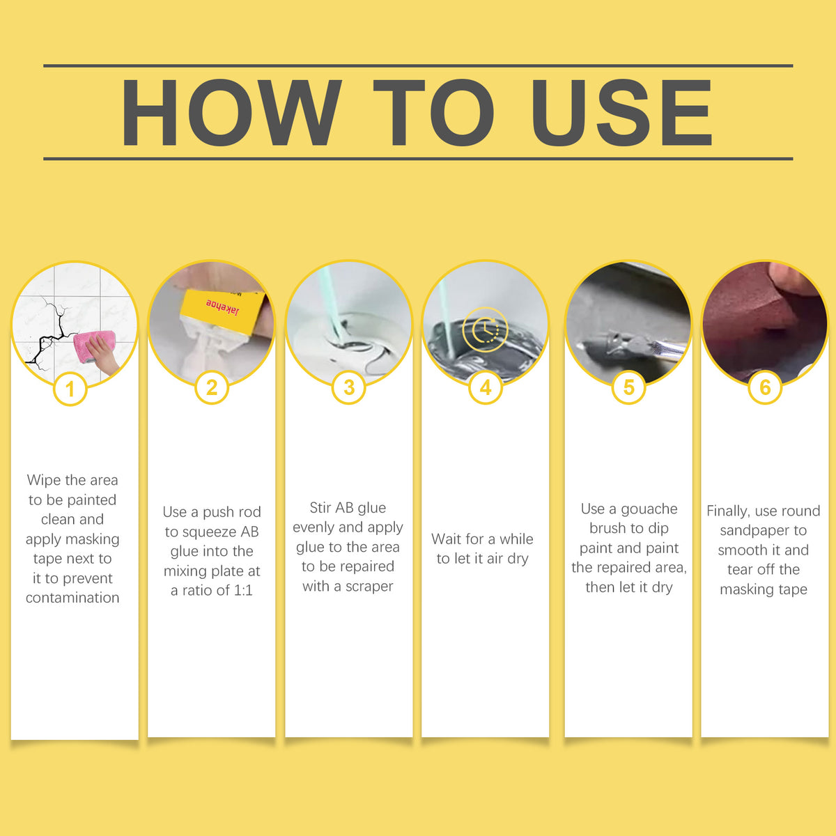 Tile Crack Repair Kit for Waterproof Surface Restoration