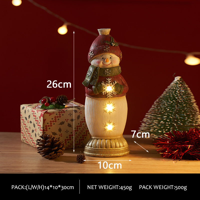 Christmas Snowman Decorations With Cozy LED Lights