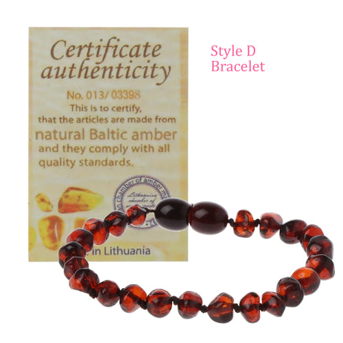 Baltic Amber Baby Bracelet & Anklet, Made in Lithuania