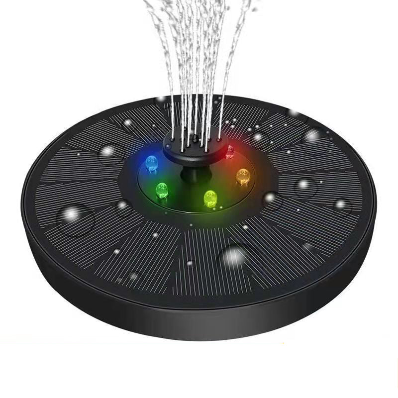 Solar Fountain with Colorful LED Lights for Your Garden