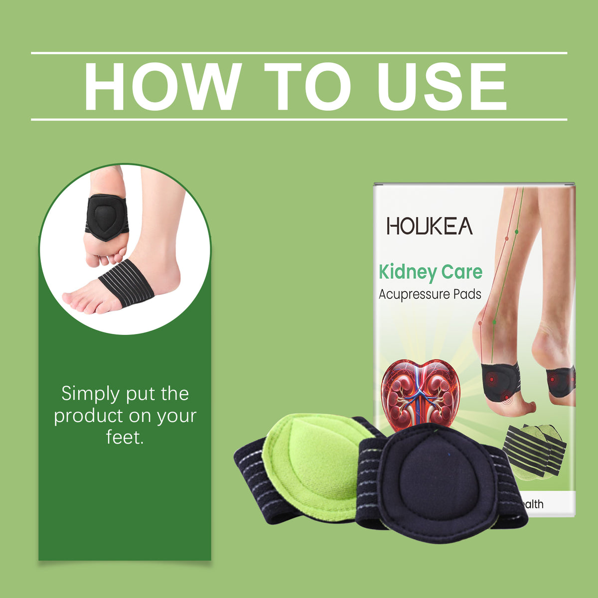 Shiatsu Acupressure Foot Pads for Circulation & Pain