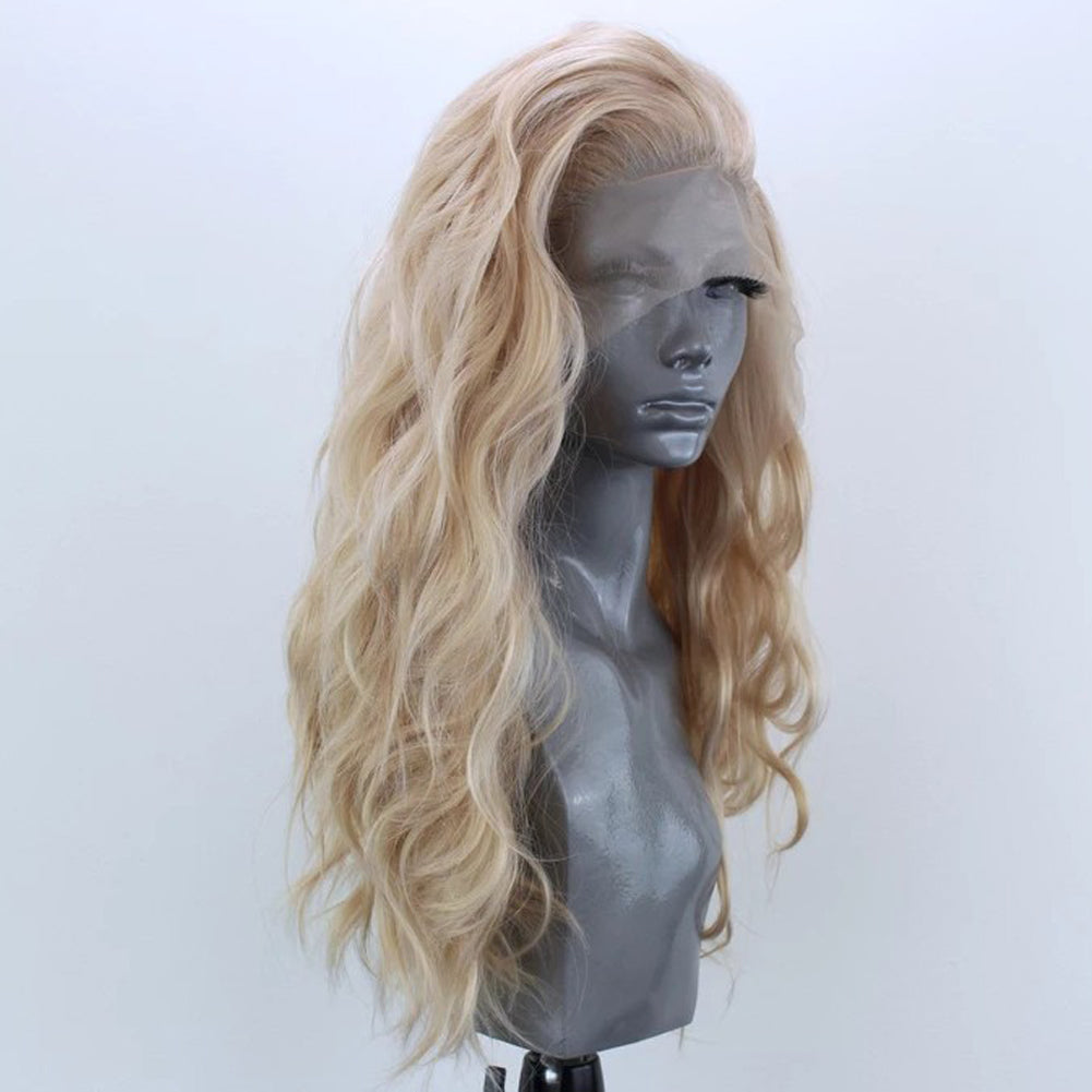 Lace Front Wig for Long, Natural Linen-Blonde Waves