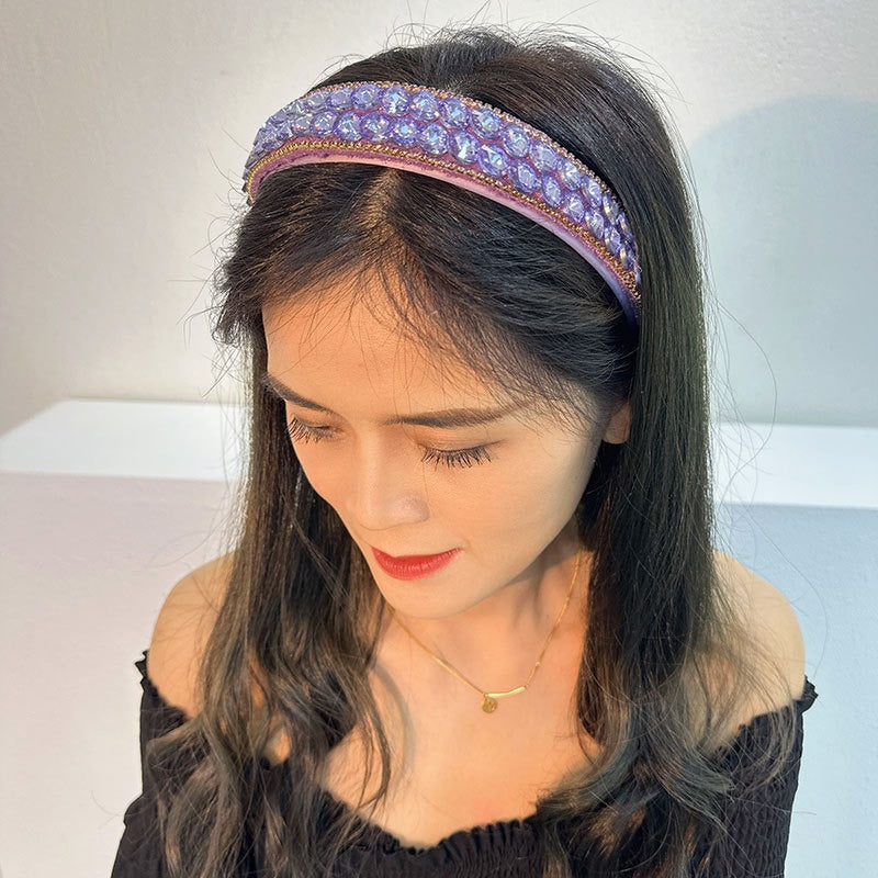 Purple Rhinestone Hairband for Instant Polished Glamour